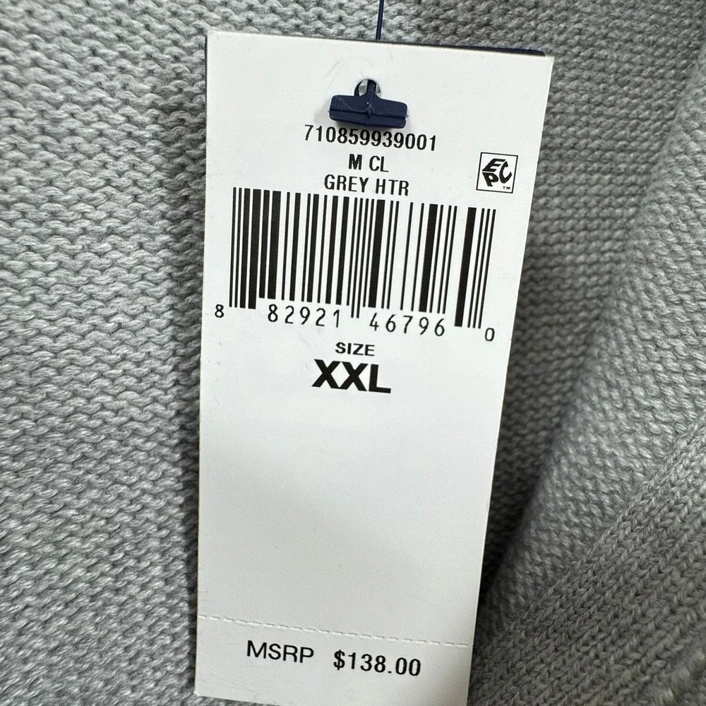 Polo Ralph Lauren Men's Cotton Shaker Half‎ Zip Sweater Knit Pullover Gray XXL